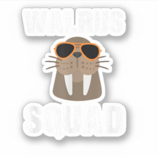 WALRUS SQUAD CUTE FUNNY SEA ANIMAL LOVER STICKER