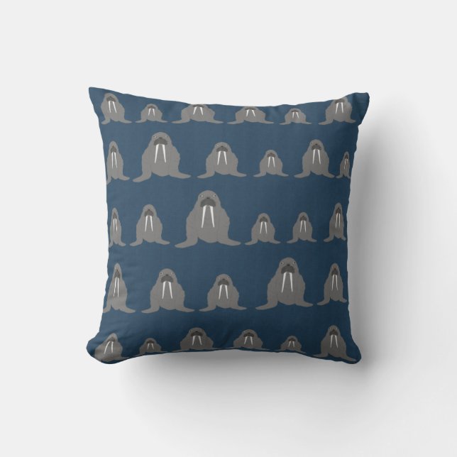 Walrus Throw Pillow (Front)