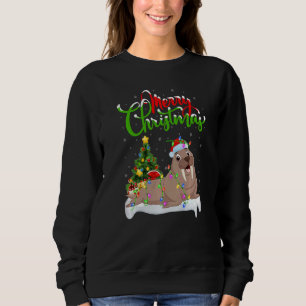 Walrus  Xmas Decorations Santa Walrus Christmas Sweatshirt