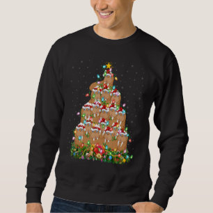 Walrus Xmas Lights Santa Walrus Christmas Tree Sweatshirt
