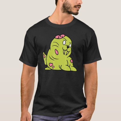 Walrus Zombie Halloween Horror Cute Monster Sea An T_Shirt