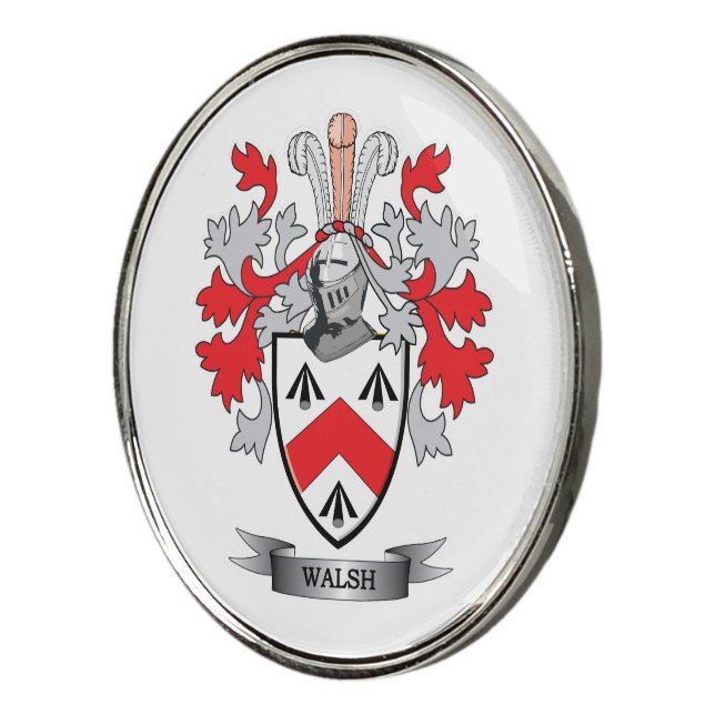 Walsh Coat of Arms Golf Ball Marker (3/4)