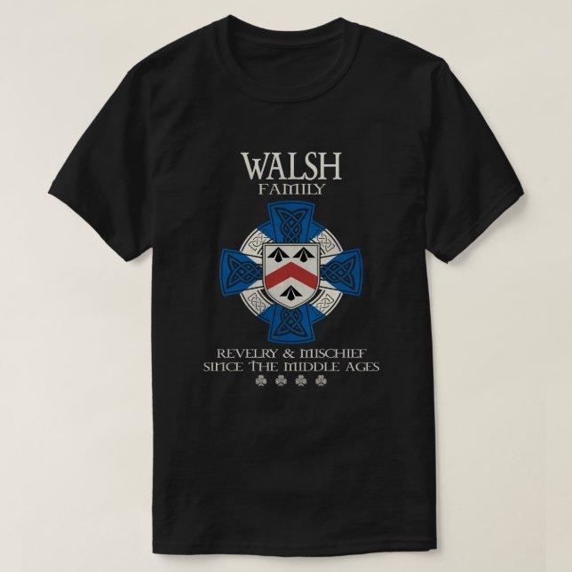 Walsh Family Scots Scotland Walsh surname Scottish T-Shirt (Design Front)