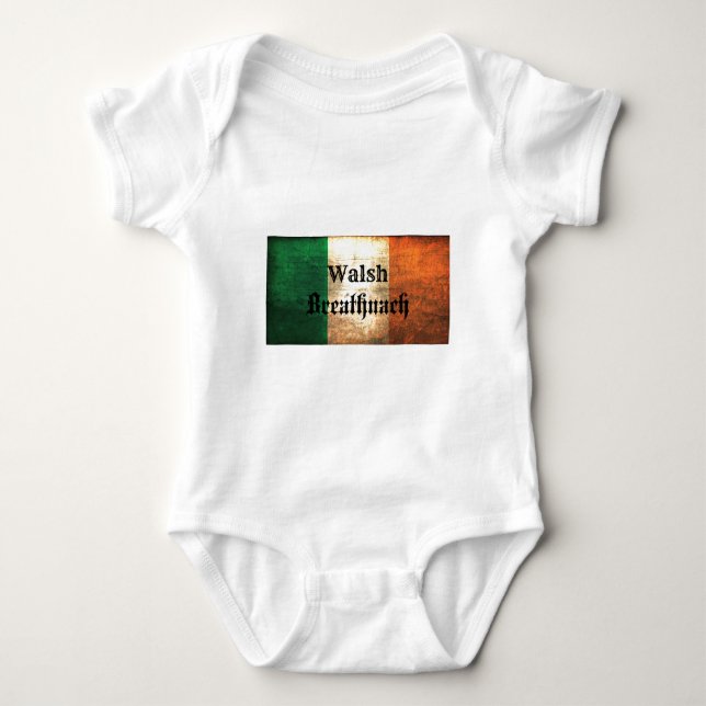 Walsh Irish Flag Baby Bodysuit (Front)