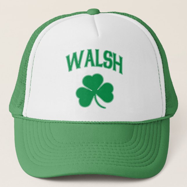 Walsh Irish Shamrock Trucker Hat (Front)