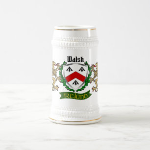 Walsh Irish Shield Beer Stein