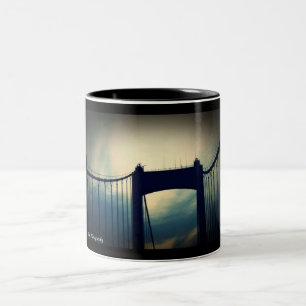 Walt Whitman Bridge Philadelphia PA Two-Tone Coffee Mug