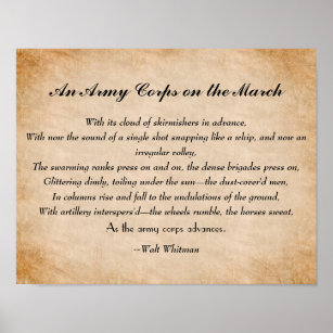 Walt Whitman Civil War Poem Poster