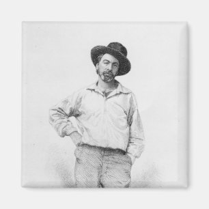 Walt Whitman, frontispiece to 'Leaves of Magnet