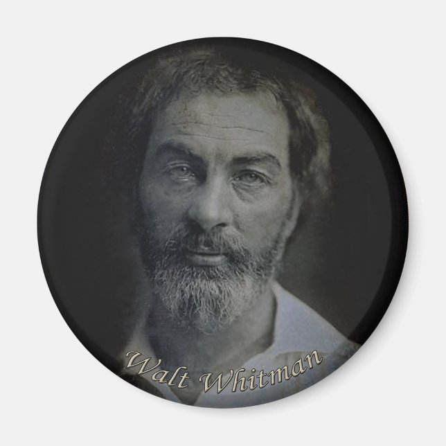 Walt Whitman Hand-Tinted Portrait, Age 35 Magnet (Front)