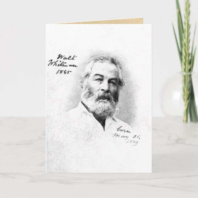 Walt Whitman in Washington D.C. Age 46 Card (Front)
