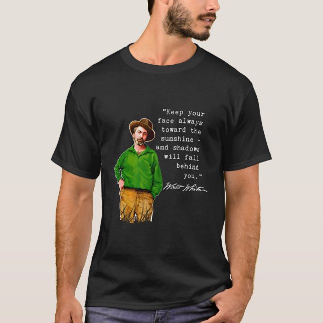 Walt Whitman Inspirational Quote Graphic Design T-Shirt (Front)
