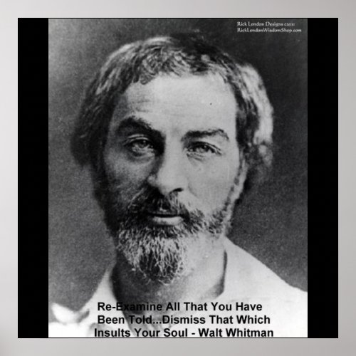 Walt Whitman Insult The Soul Wisdom Posters