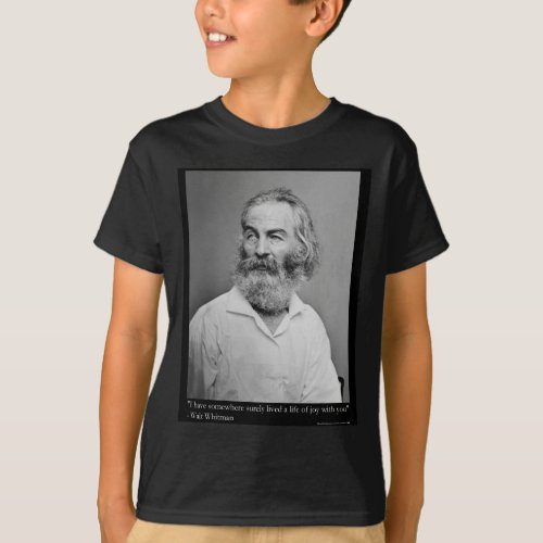 Walt Whitman Joy With You Love Quote Mugs Tees etc