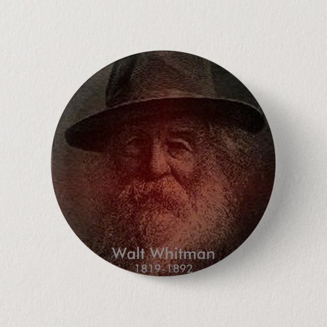 Walt Whitman Pinback Button (Front)