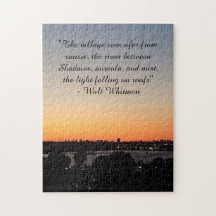 Walt Whitman Poem Sunset Faraway Village Seen Afar Jigsaw Puzzle