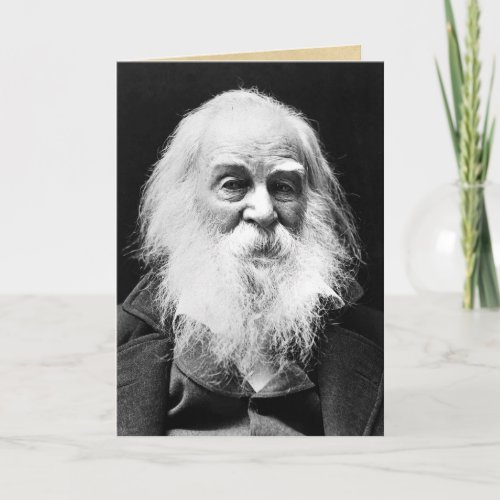 Walt Whitman Portrait Birthday Poetry Quote Card