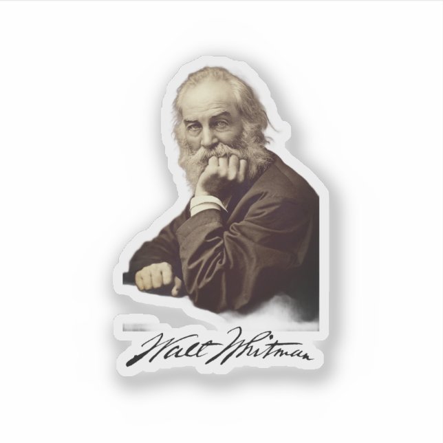 Walt Whitman portrait Sticker (Front)