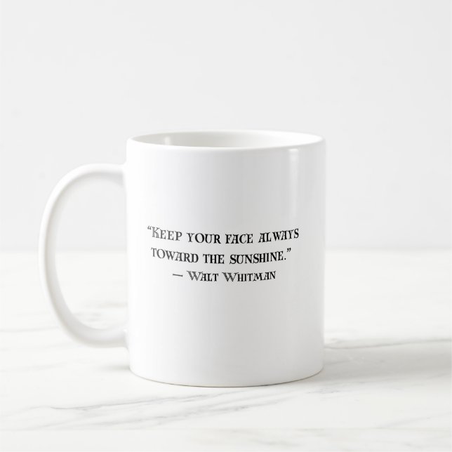 Walt Whitman Positive Quote Coffee Mug (Left)