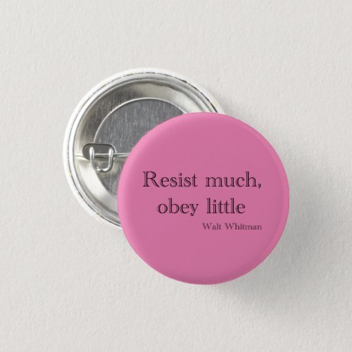 Walt Whitman Resist much obey little Button