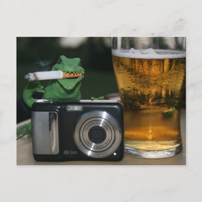 Walter: Beer, Cig, Camera Postcard (Front)