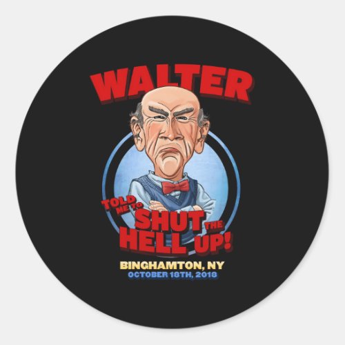 Walter Binghamton Ny Classic Round Sticker