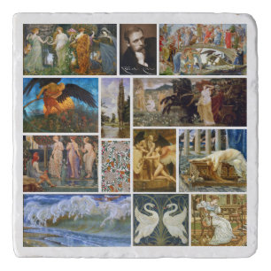 Walter Crane Art Nouveau Gallery Collage Marble Trivet