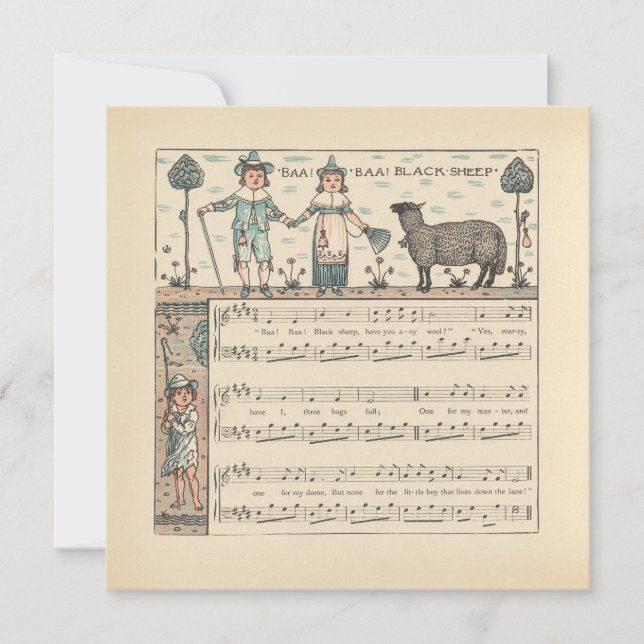 Walter Crane Baa Baa Black Sheep Nursery Rhyme  (Front)