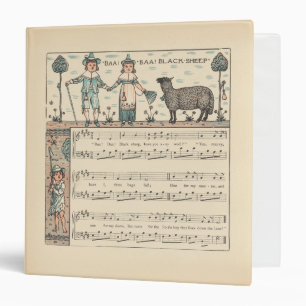 Walter Crane Baa Baa Black Sheep Nursery Rhyme  3 Ring Binder