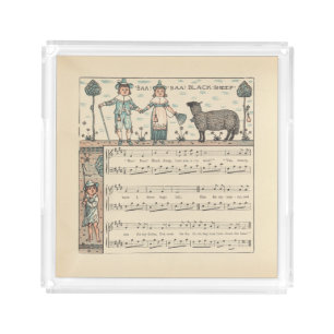 Walter Crane Baa Baa Black Sheep Nursery Rhyme  Acrylic Tray