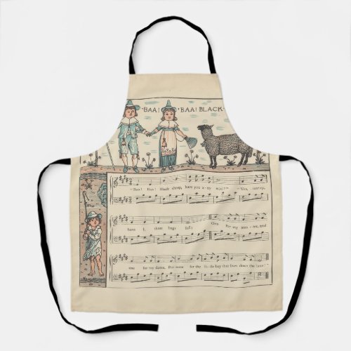 Walter Crane Baa Baa Black Sheep Nursery Rhyme  Apron