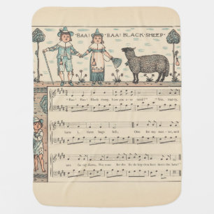 Walter Crane Baa Baa Black Sheep Nursery Rhyme Baby Blanket