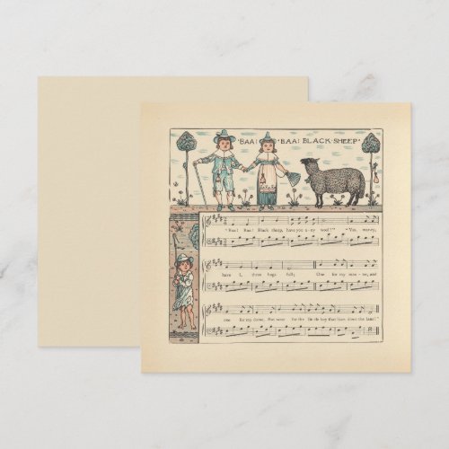 Walter Crane Baa Baa Black Sheep Nursery Rhyme 