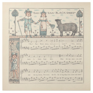 Walter Crane Baa Baa Black Sheep Nursery Rhyme  Gallery Wrap