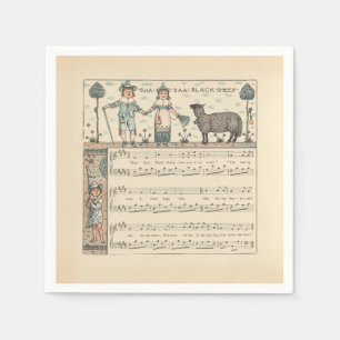 Walter Crane Baa Baa Black Sheep Nursery Rhyme Napkins