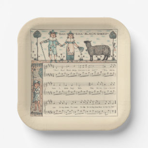 Walter Crane Baa Baa Black Sheep Nursery Rhyme Paper Plates