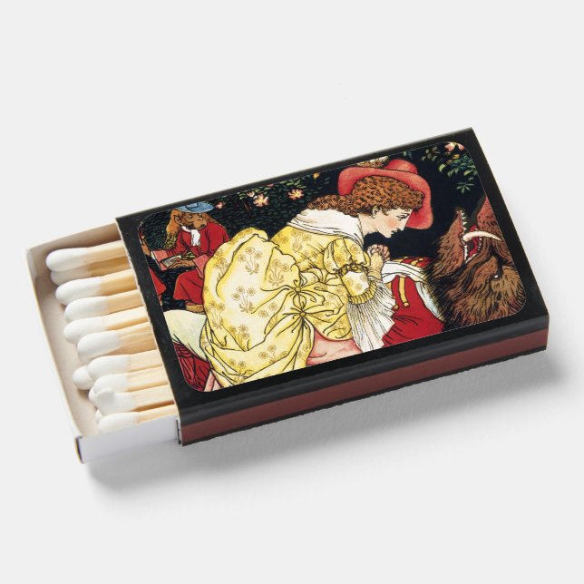Walter Crane Beauty and the Beast Matchboxes (Front Open)