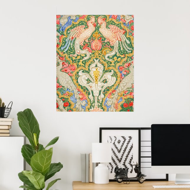 Walter Crane Cockatoo Bird Garden Poster (Home Office)