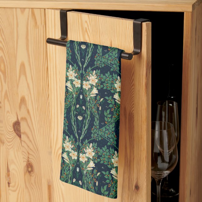 Walter Crane "Francesca" Botanical Kitchen Towel (Thirds Fold)