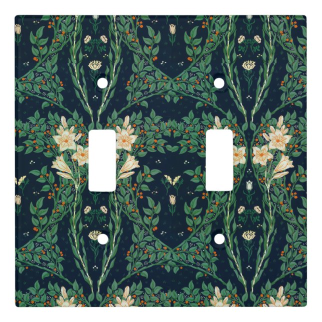 Walter Crane "Francesca" Botanical Light Switch Cover (Front)