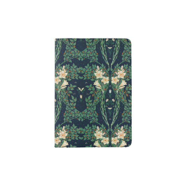 Walter Crane "Francesca" Botanical Passport Holder (Front)