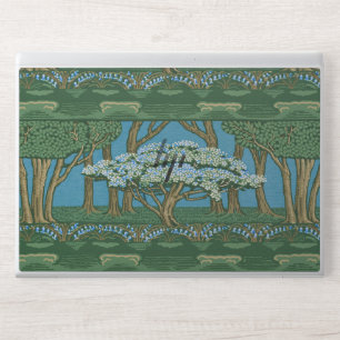 Walter Crane May Tree Wallpaper Green Blue HP Laptop Skin