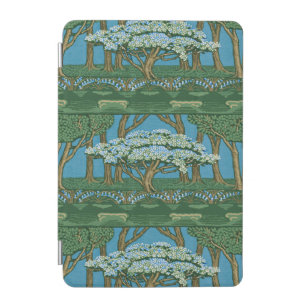 Walter Crane May Tree Wallpaper Green Blue iPad Mini Cover