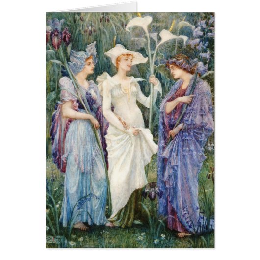 Walter Crane: Signs of Spring Cards (Front)