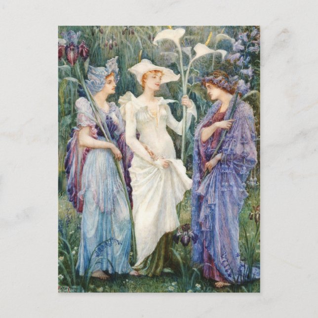 Walter Crane: Signs of Spring Postcard (Front)