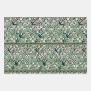 Walter Crane Swallows and Almonds Wrapping Paper Sheets