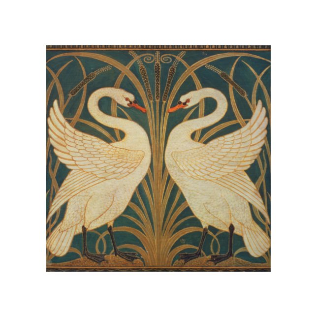 Walter Crane Swan, Rush And Iris Art Nouveau (Front)