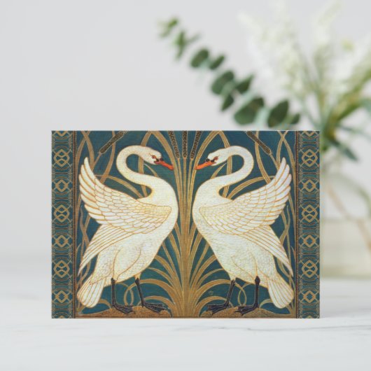 Walter Crane Swan, Rush And Iris Art Nouveau (Standing Front)