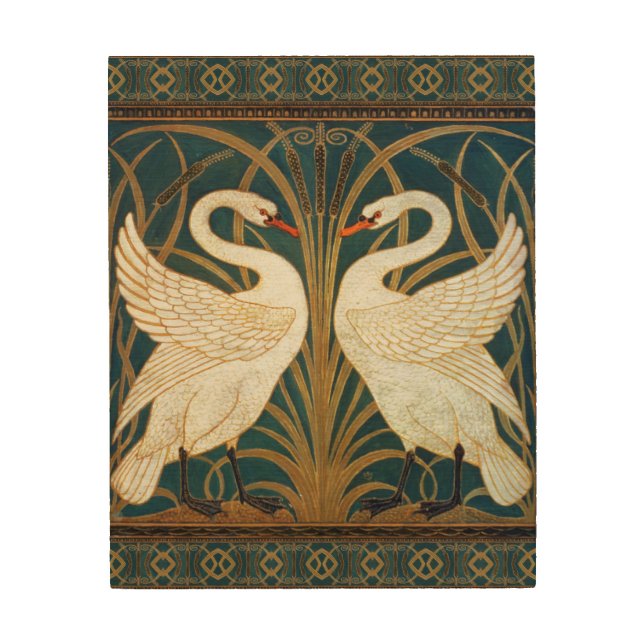 Walter Crane Swan, Rush And Iris Art Nouveau (Front)