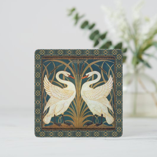 Walter Crane Swan, Rush And Iris Art Nouveau (Standing Front)